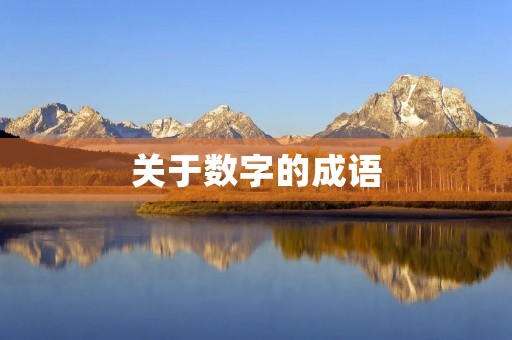 关于数字的成语