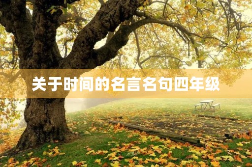 关于时间的名言名句四年级(关于时间的名言名句四年级上册)