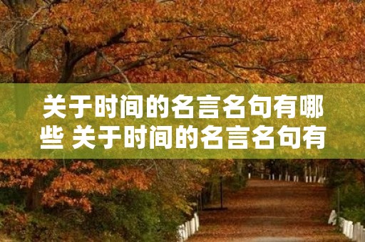 关于时间的名言名句有哪些 关于时间的名言名句有哪些1000句十个字以内 关于时间的名言名句有哪些 关于时间的名言名句有哪些1000句十个字以内