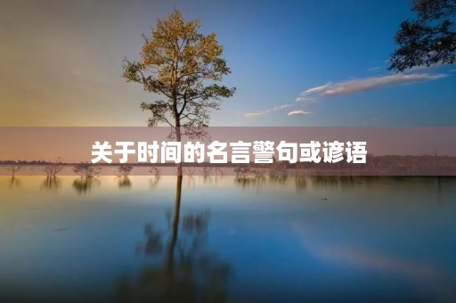 关于时间的名言警句或谚语(关于时间的名言警句或谚语有哪些) 关于时间的名言警句或谚语(关于时间的名言警句或谚语有哪些)
