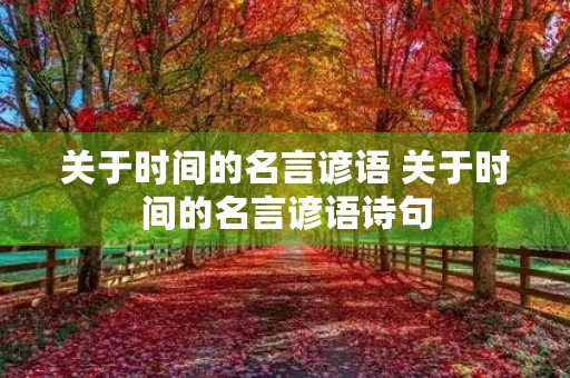 关于时间的名言谚语 关于时间的名言谚语诗句 关于时间的名言谚语 关于时间的名言谚语诗句