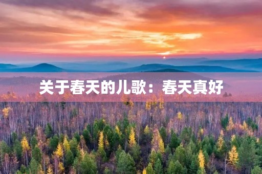 关于春天的儿歌：春天真好