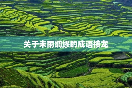 关于未雨绸缪的成语接龙