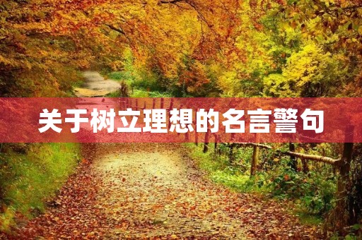 关于树立理想的名言警句,关于树立理想的名言警句简短 关于树立理想的名言警句,关于树立理想的名言警句简短