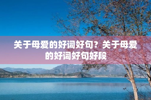 关于母爱的好词好句?关于母爱的好词好句好段 关于母爱的好词好句?关于母爱的好词好句好段