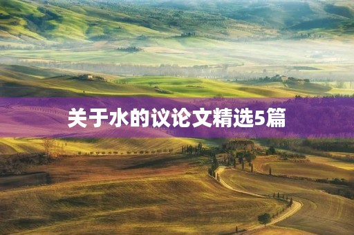 关于水的议论文精选5篇