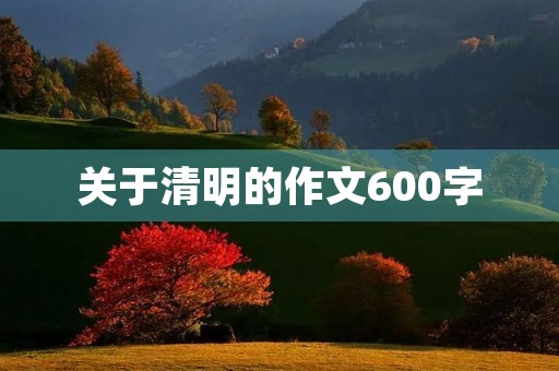 关于清明的作文600字 关于清明的作文600字