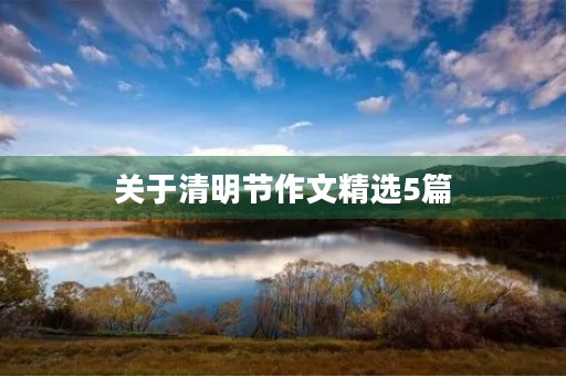关于清明节作文精选5篇