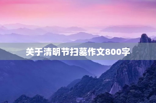 关于清明节扫墓作文800字 关于清明节扫墓作文800字