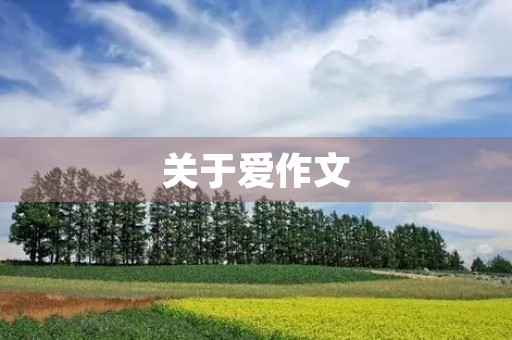 关于爱作文 关于爱作文