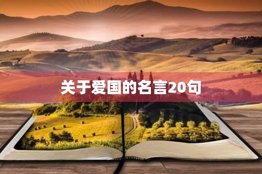关于爱国的名言20句,关于爱国的名言20句简短 关于爱国的名言20句,关于爱国的名言20句简短