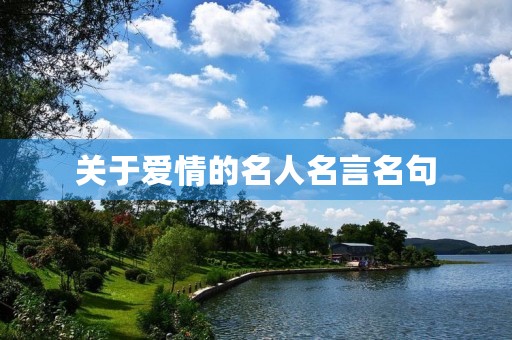 关于爱情的名人名言名句(关于爱情的名人名言名句大全)