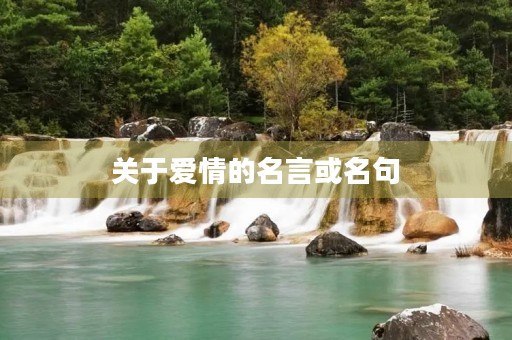 关于爱情的名言或名句(关于爱情的名言或名句有哪些) 关于爱情的名言或名句(关于爱情的名言或名句有哪些)