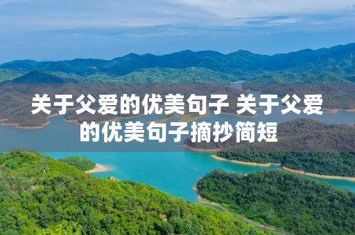 关于父爱的优美句子 关于父爱的优美句子摘抄简短 关于父爱的优美句子 关于父爱的优美句子摘抄简短