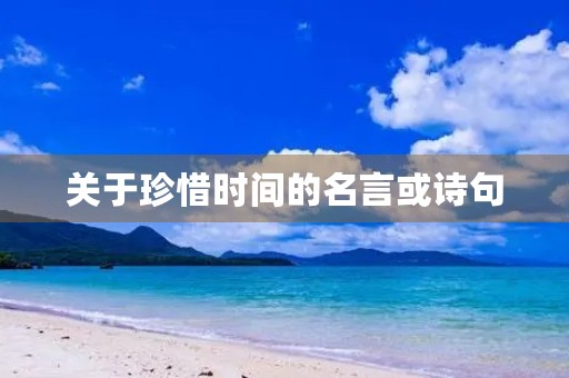 关于珍惜时间的名言或诗句，积累关于珍惜时间的名言或诗句
