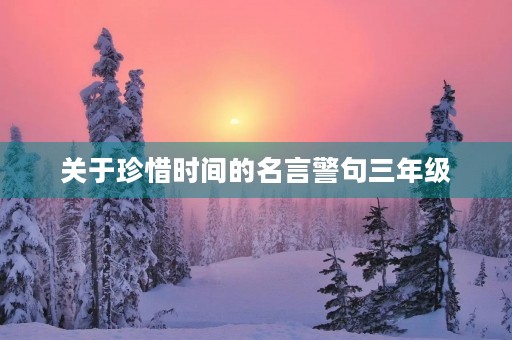 关于珍惜时间的名言警句三年级(关于珍惜时间的古诗三年级) 关于珍惜时间的名言警句三年级(关于珍惜时间的古诗三年级)