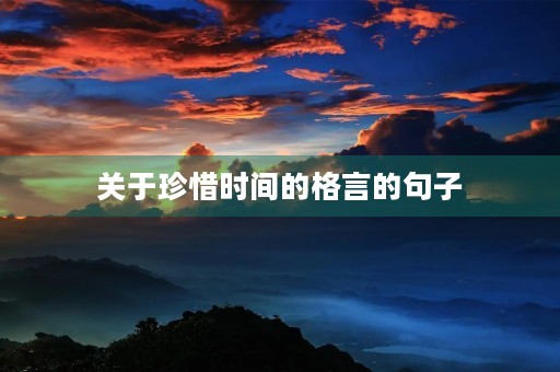 关于珍惜时间的格言的句子(关于珍惜时间的格言的句子简短)