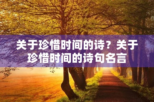关于珍惜时间的诗？关于珍惜时间的诗句名言