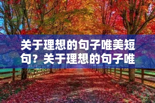 关于理想的句子唯美短句?关于理想的句子唯美短句英文 关于理想的句子唯美短句?关于理想的句子唯美短句英文
