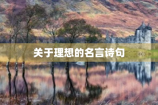 关于理想的名言诗句(关于理想的名言诗句感悟)