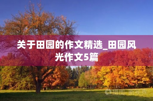 关于田园的作文精选_田园风光作文5篇