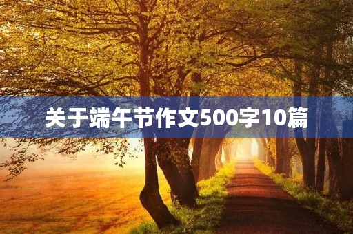 关于端午节作文500字10篇