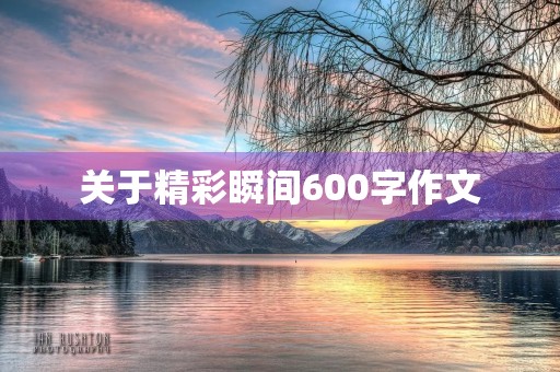 关于精彩瞬间600字作文