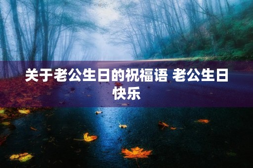 关于老公生日的祝福语 老公生日快乐