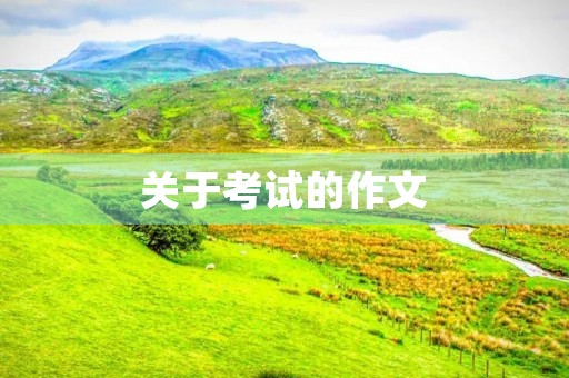 关于考试的作文 关于考试的作文