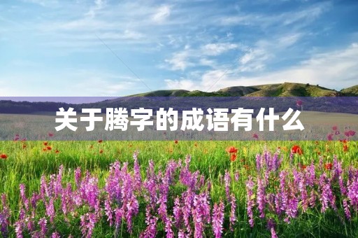 关于腾字的成语有什么