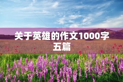 关于英雄的作文1000字五篇 关于英雄的作文1000字五篇