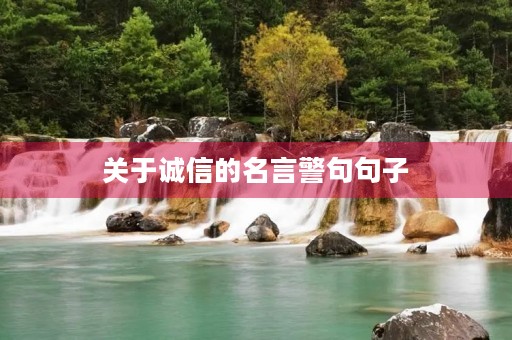 关于诚信的名言警句句子(关于诚信的名言警句句子有哪些)
