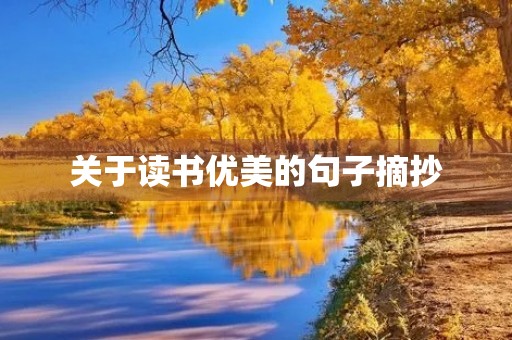 关于读书优美的句子摘抄(关于读书优美的句子摘抄简短) 关于读书优美的句子摘抄(关于读书优美的句子摘抄简短)