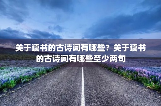 关于读书的古诗词有哪些？关于读书的古诗词有哪些至少两句