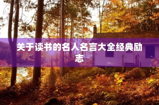 关于读书的名人名言大全经典励志(关于读书的名人名言大全经典励志短句)