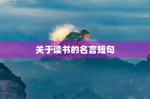 关于读书的名言短句(十句关于读书的名言短句)