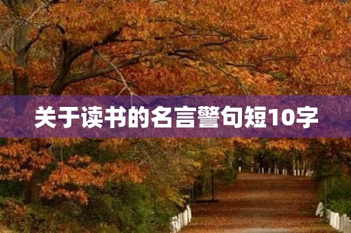 关于读书的名言警句短10字，关于读书的名言警句最短