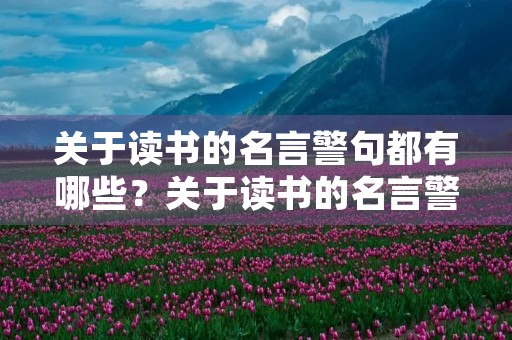 关于读书的名言警句都有哪些？关于读书的名言警句都有哪些三年级