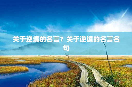 关于逆境的名言？关于逆境的名言名句