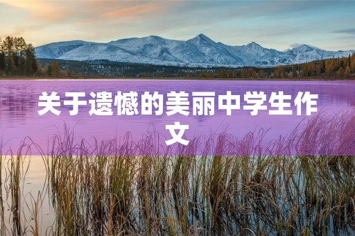 关于遗憾的美丽中学生作文 关于遗憾的美丽中学生作文