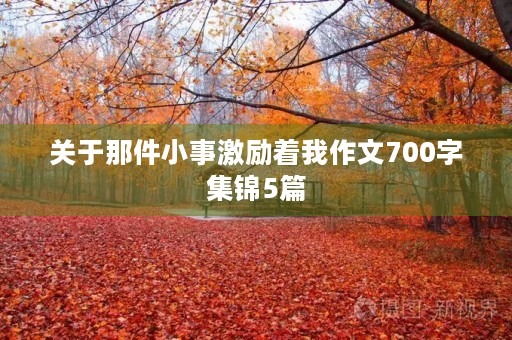 关于那件小事激励着我作文700字集锦5篇 关于那件小事激励着我作文700字集锦5篇