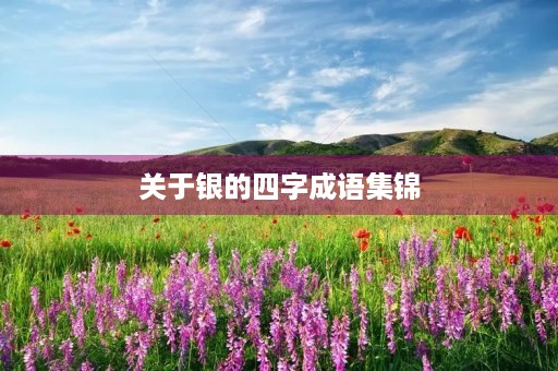 关于银的四字成语集锦 关于银的四字成语集锦