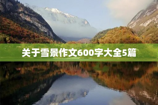关于雪景作文600字大全5篇 关于雪景作文600字大全5篇