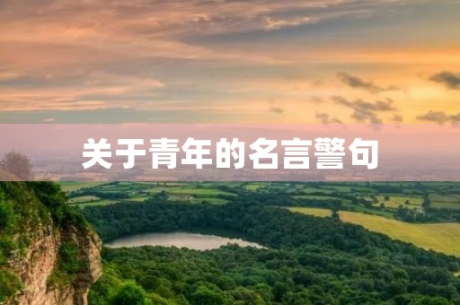 关于青年的名言警句(关于青年的名言警句集锦与悟析)