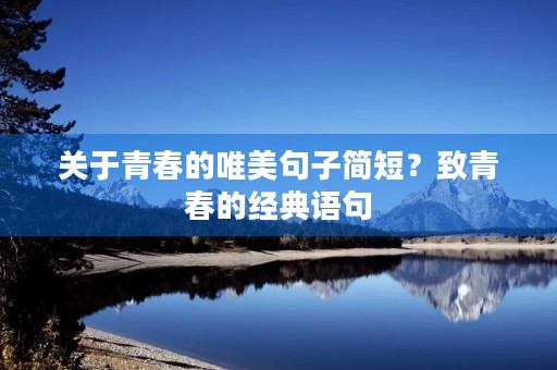 关于青春的唯美句子简短?致青春的经典语句 关于青春的唯美句子简短?致青春的经典语句