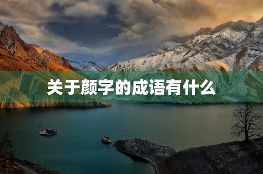关于颜字的成语有什么