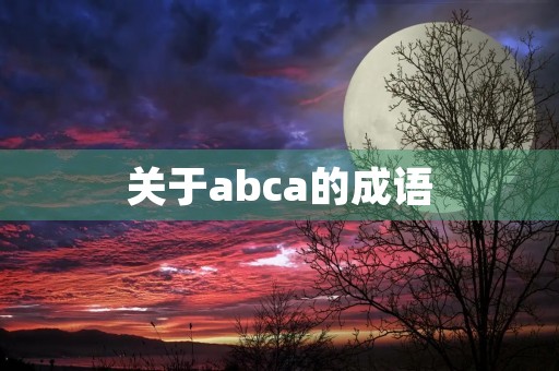 关于abca的成语
