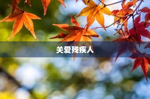 关爱残疾人，让世界更美好