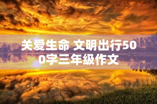 关爱生命 文明出行500字三年级作文 关爱生命 文明出行500字三年级作文