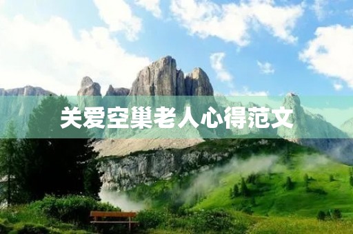 关爱空巢老人心得范文